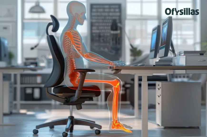 Silla ergonómica de oficina para mejorar postura y confort laboral
