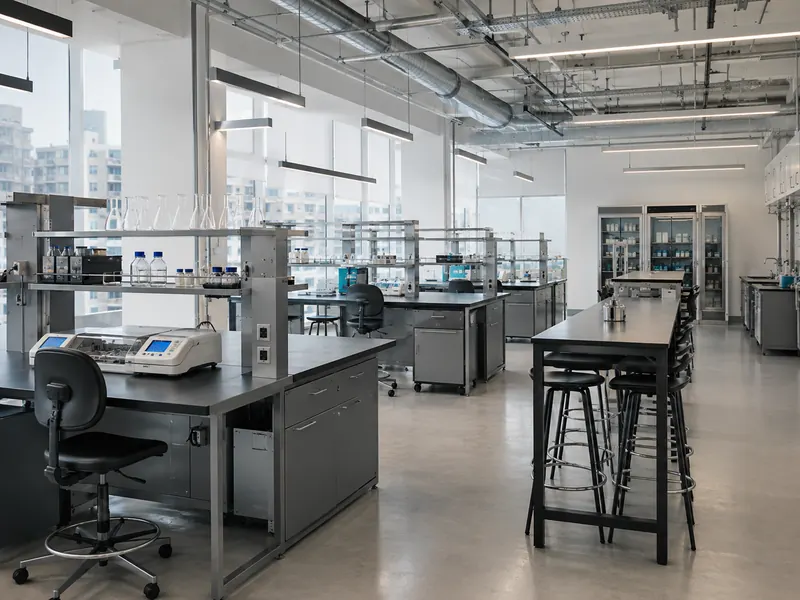 Mobiliario resistente para laboratorios e industrias